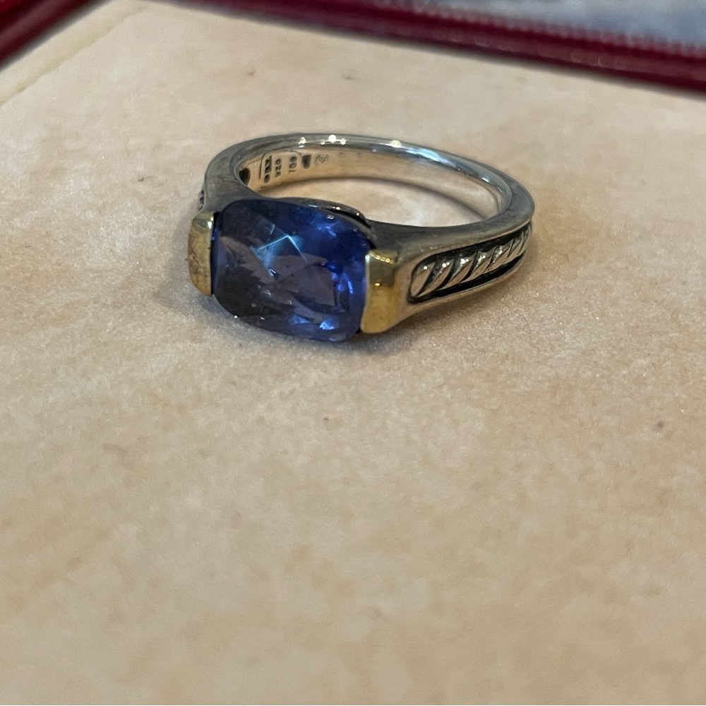David Yurman Ring | Purple Blue Amethyst | size 5.5